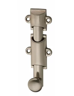 Verrou à plaquer à coulisse pour porte intérieure, 100mm, nickel satiné - SP