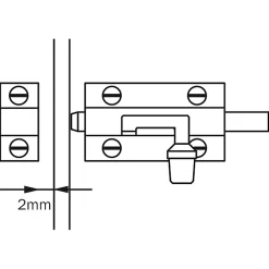 Verrou automatique Diall 30 mm acier zingué