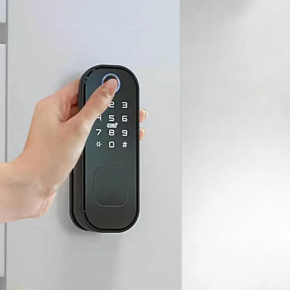 Verrou connecté biométrique locky-3 à empreinte digitale, code, badge et bluetooth