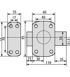 VERROU CYCLOP CYL.45 DOUBLE 67603/SC VACHETTE - 67603/SC