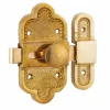 Verrou de meuble Louis XVI, 40x80mm, laiton patiné - THIRARD