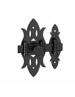 Verrou de meuble Rustique, 40x90mm, fer noir - THIRARD