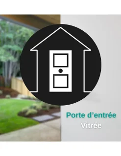 Verrou double entrée Design 5 pour porte d'entrée, cylindre 45mm, acier, 3 clés, argent - THIRARD