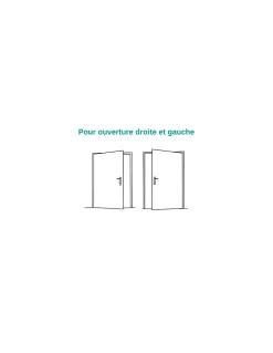 Verrou double entrée Transit 2 pour porte d'entrée, cylindre 45mm, 4 clés, époxy or - THIRARD