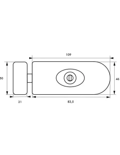 Verrou en applique à clé pour fenêtre bois, blanc, 2 clés - THIRARD