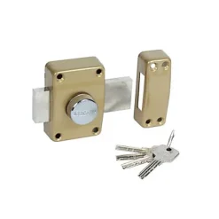 Verrou médial à bouton Bricard 50mm H.6 cm x L.8.6 cm