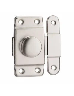 Verrou pour porte d'ameublement, 40mm, acier nickelé - THIRARD