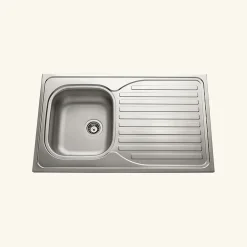 Vidage 1 bac CUIPD661-A pour évier inox NINO 1 bac 100 cm - Siphon gain de place