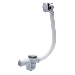 Vidage baignoire à écoulement rapide avec commande à câble et siphon Wirquin