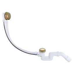 Vidage baignoire avec trop-plein - Bonde cooper brushed - Flexible