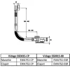 Vidage baignoire extra-plat JACOB DELAFON Blanc