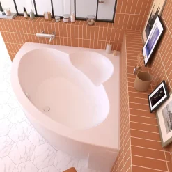 Vidage de baignoire automatique à câble sortie orientable à 360° Valentin finition blanche