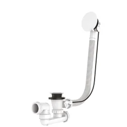 Vidage de baignoire automatique à câble sortie orientable à 360° Valentin finition blanche