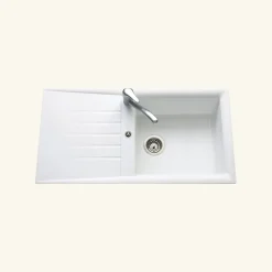 Vidage manuel 1 bac CUIPD366 pour évier Emeraude - Siphon gain de place