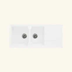 Vidage manuel CUIPD341 pour évier TUNIA 2 bacs - Siphon gain de place