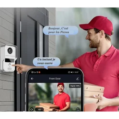 Vidéophone connecté wifi avec 4 écrans pour maison à plusieurs niveaux