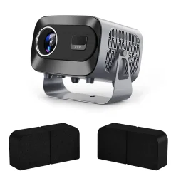 Vidéoprojecteur Android 13.0 FULL HD Design rétro pliable + Mini mur d'enceinte 20W bluetooth modulable 4-EN-1