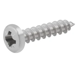 Vis à bois à tête cylindrique en acier inoxydable A4 pozidriv 4X20 mm - 20 pièces