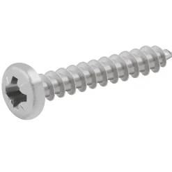 Vis à bois cylindrique en acier inoxydable A4 pozidriv 4x25 mm - 20 pièces