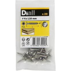 Vis à bois en acier inoxydable A4 pozidriv 4x16 mm - 20 pièces