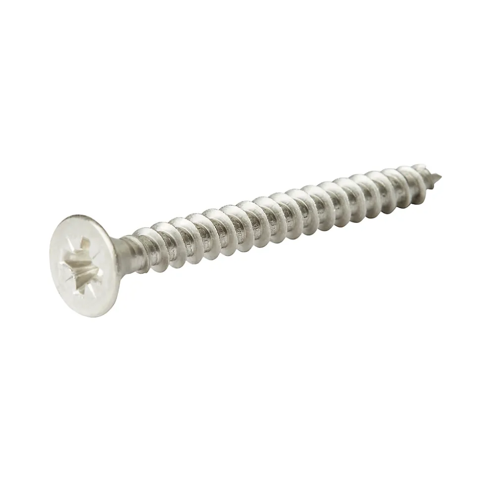 Vis à bois en acier inoxydable A2 pozidriv 5x60 mm - 200 pièces