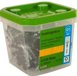 Vis à bois pour meubles ESSVE corps de meubles et aménagement intérieur 4,2 x 28 mm noir 250 pcs