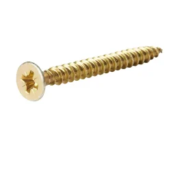 Vis à bois pozidriv tête fraisée zinguée jaune 6x60 mm - 100 pièces