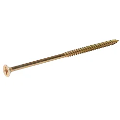 Vis à bois pozidriv tête fraisée zinguée jaune 6x120 mm - 100 pièces
