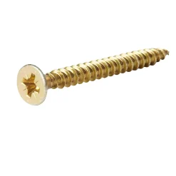 Vis à bois pozidriv tête fraisée zinguée jaune 5x60 mm - 100 pièces