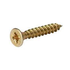 Vis à bois pozidriv tête fraisée zinguée jaune 3,5x16 mm - 500 pièces