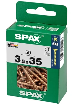 Vis à bois Spax torx pz jaune 3,5x35 mm - 50 pièces