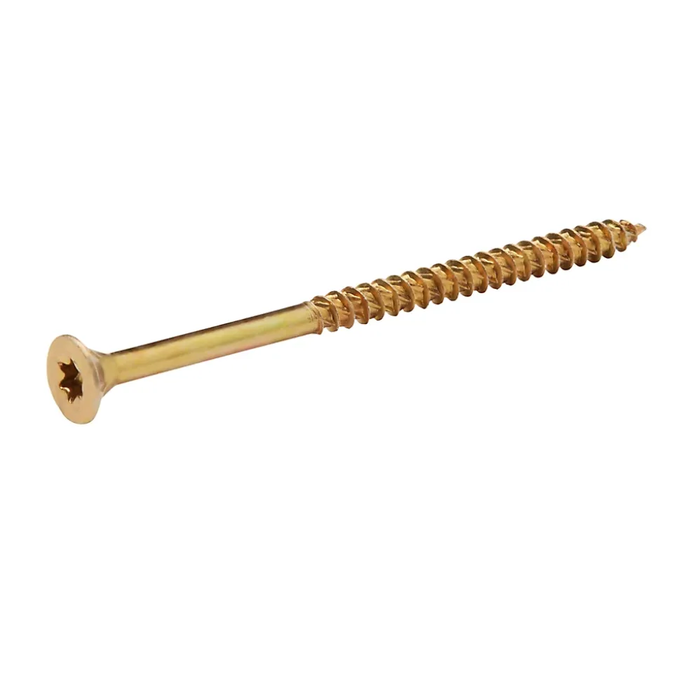 Vis à bois Turbodrive Premium torx zinguée jaune 6x100 mm - 100 pièces