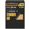 Vis à bois Turbodrive Premium torx zinguée jaune 4x60 mm - 100 pièces