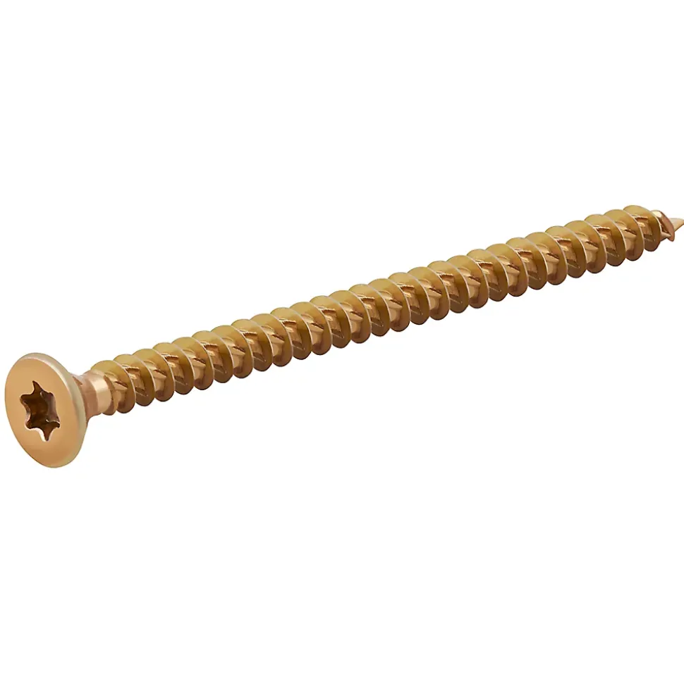 Vis à bois Turbodrive Premium torx zinguée jaune 4x60 mm - 100 pièces