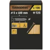 Vis à bois Turbodrive Premium torx zinguée jaune 5x60 mm - 100 pièces