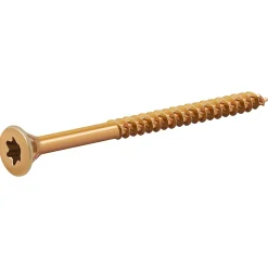 Vis à bois Turbodrive Premium torx zinguée jaune 6x80 mm - 100 pièces
