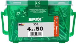 Vis à bois Wirox Spax torx A9J 4,5x50mm - 350 pièces