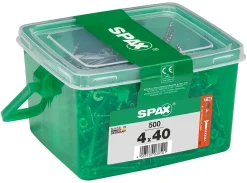 Vis à bois Wirox Spax torx A9J 4x40mm - 500 pièces