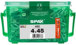 Vis à bois Wirox Spax torx A9J 4x45mm - 450 pièces