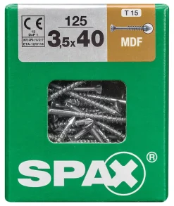 Vis à bois Wirox torx mdf 3,5x40 mm - 125 pièces