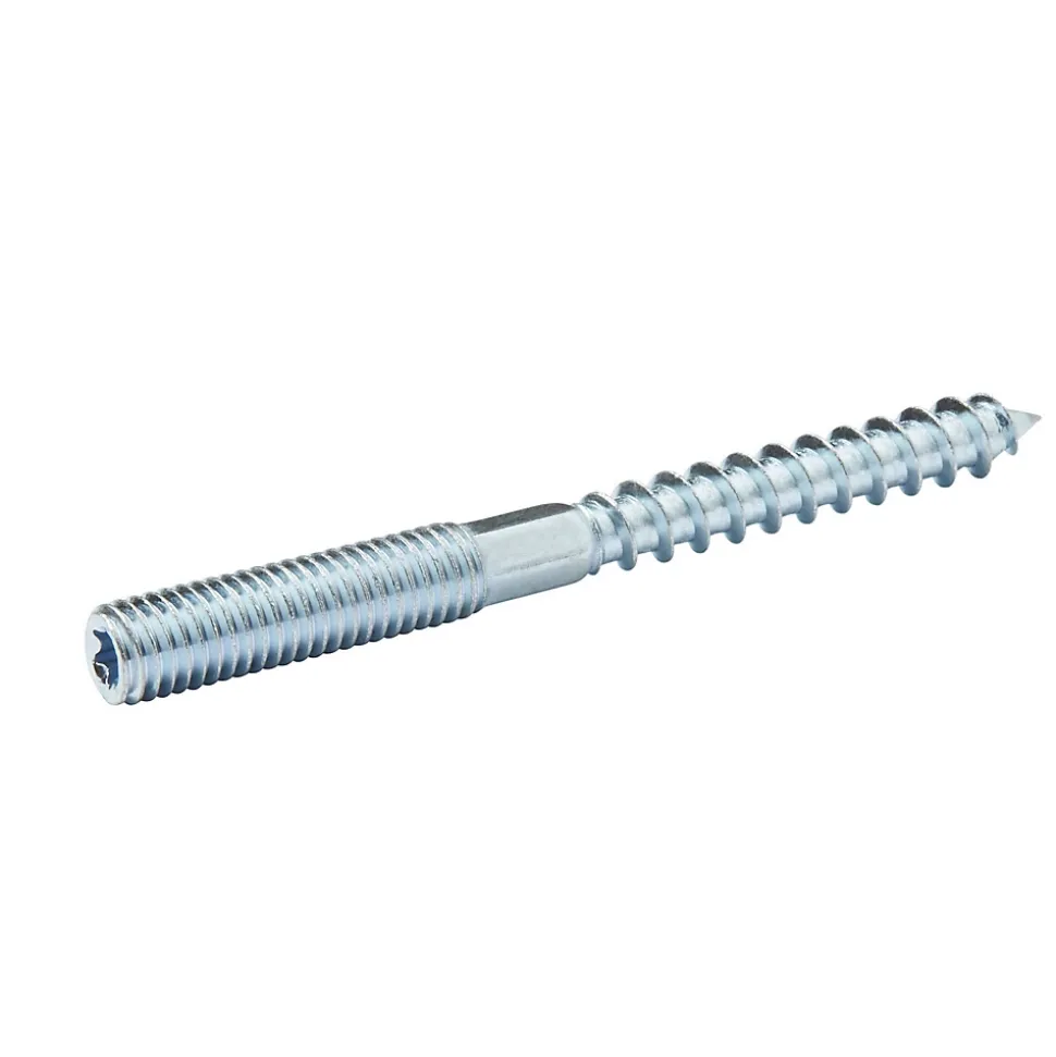 Vis à double filetage (métal/bois) 8x80 zingués mm - 5 pièces