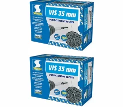 Vis Auto Perceuse 35 mm Semin - Fixation des Plaques de Plâtre sur l'Ossature - Intérieur - Boîte de 1000 Pièces (Lot de 2000)
