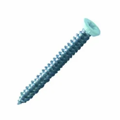 Vis béton pour fixation de châssis tête fraisée empreinte Torx T30 Zingué laqué blanc - 7,5 x 92 mm- Vendu par 100