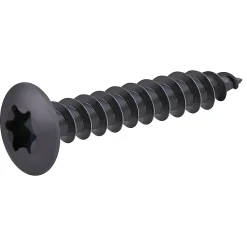 Vis de charnière zinguée noire 6x40 mm - 200 pièces
