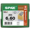Vis de charpente tête ronde Spax Wirox 6 x 60 mm filetage total - 200 pièces