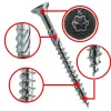Vis de construction bois Klimas à tête fraisée Torx, zinguées blanches 10 x 120 mm 50 pcs