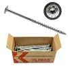 Vis de construction bois Klimas à tête large Torx zinguées blanches 5 x 70 mm 150 pcs