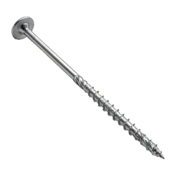 Vis de construction bois Klimas à tête large Torx zinguées blanches 8 x 280 mm 50 pcs