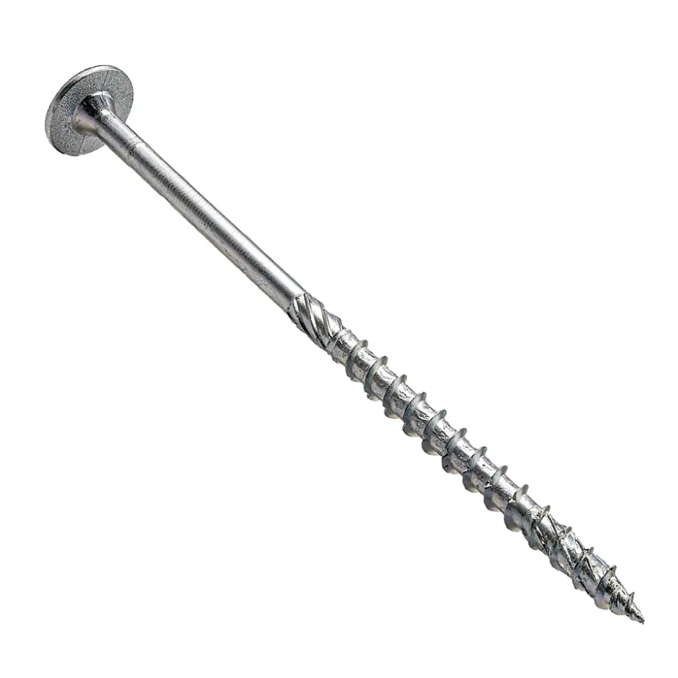 Vis de construction bois Klimas à tête large Torx zinguées blanches 8 x 400 mm 50 pcs