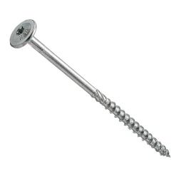 Vis de construction bois Klimas à tête large Torx zinguées blanches 8 x 400 mm 50 pcs